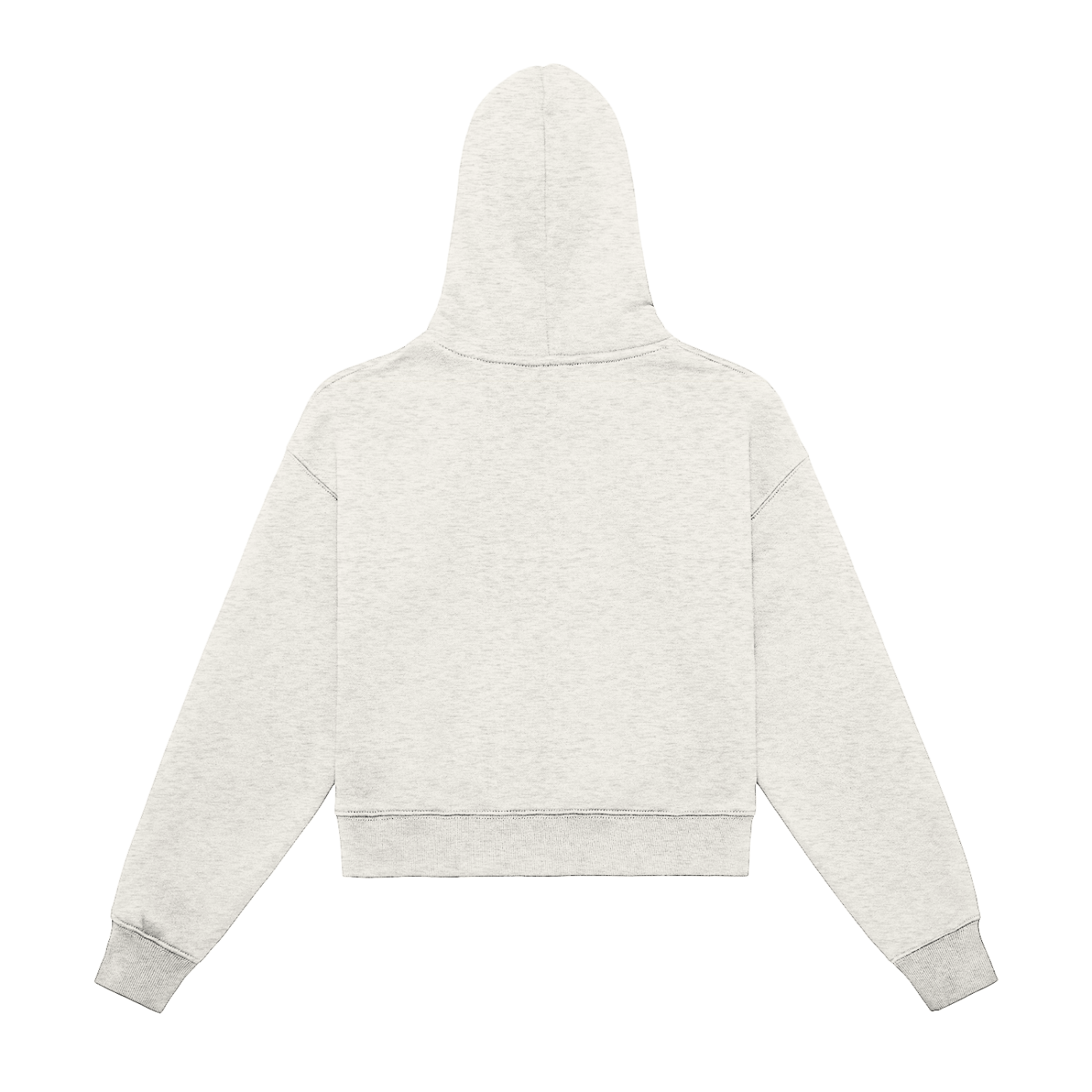Womens Fleeced Zip-Up Cropped Hoodie