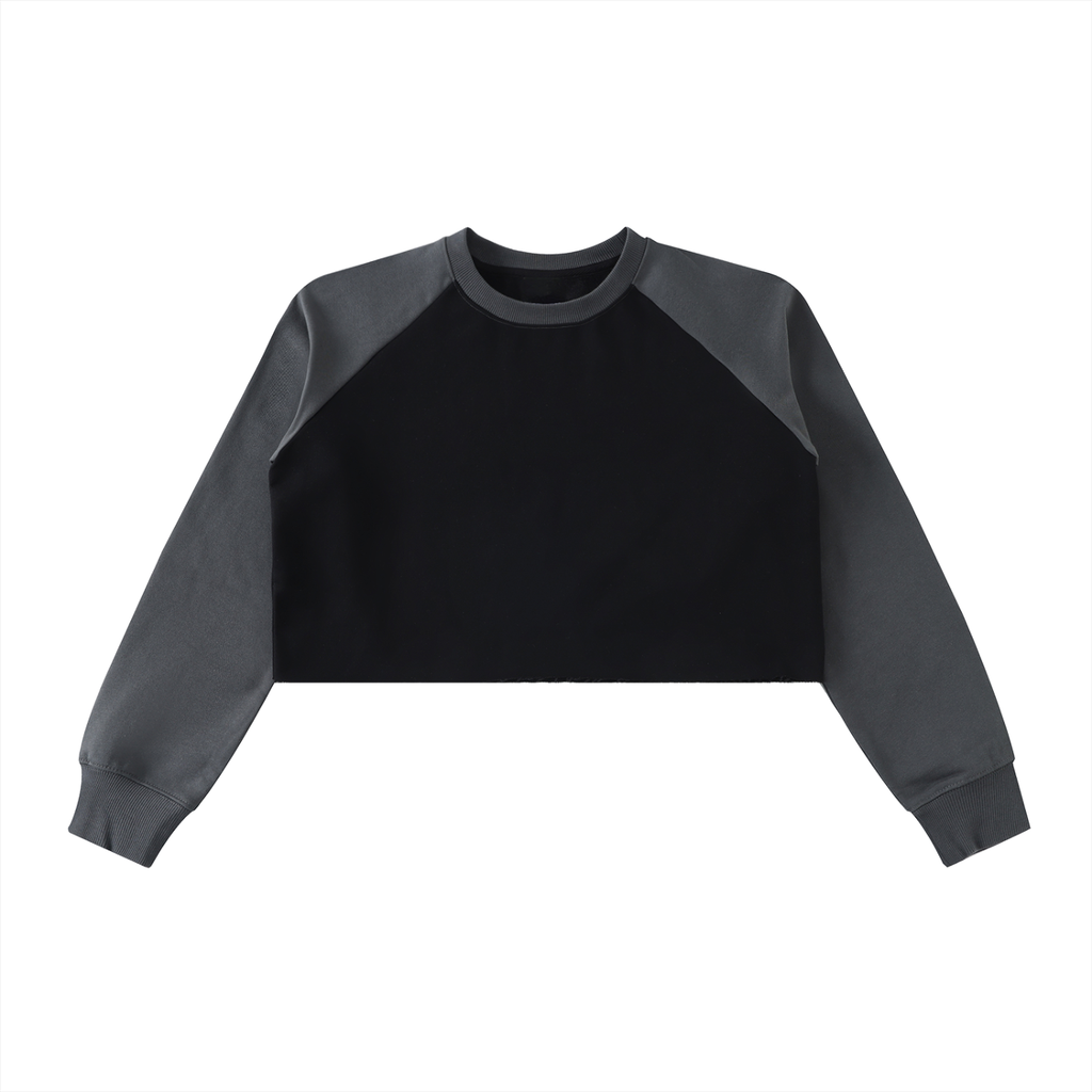 Raw-Hem Crop Sweatshirt