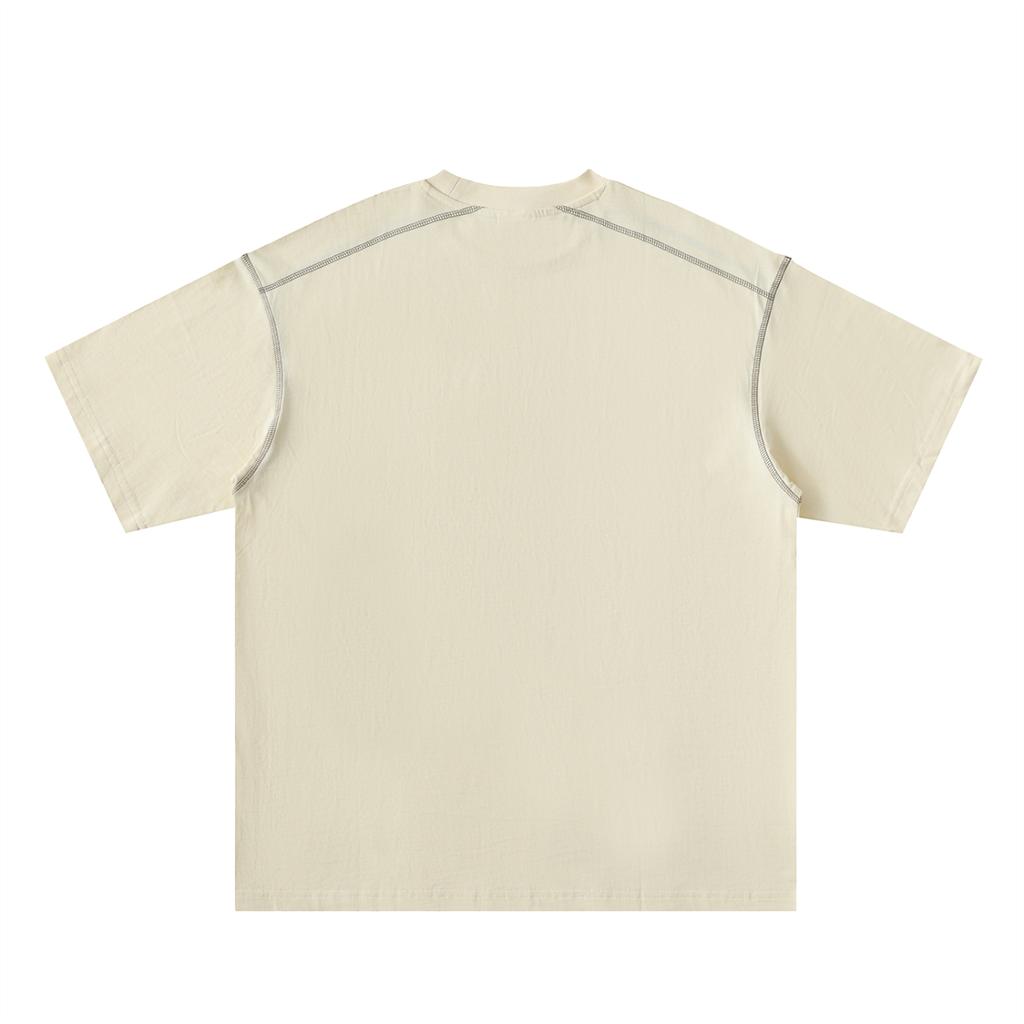 Caero Oversized Contrast-Stitched Cotton Tee