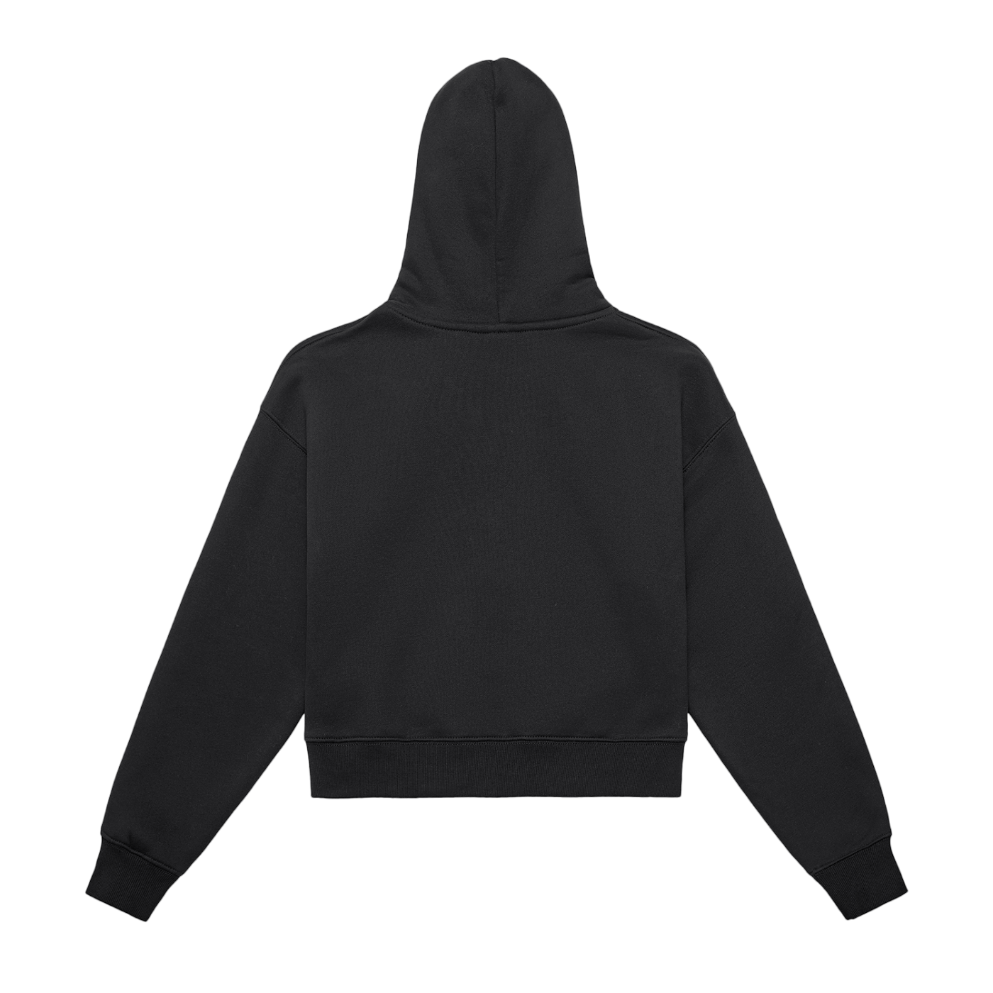 Womens Fleeced Zip-Up Cropped Hoodie