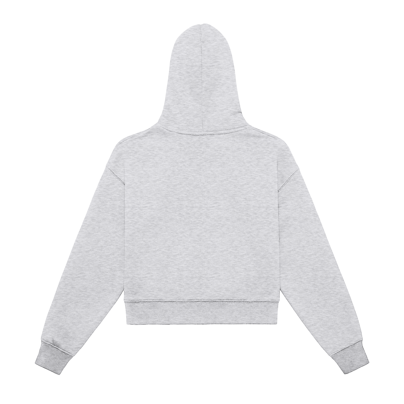 Womens Fleeced Zip-Up Cropped Hoodie