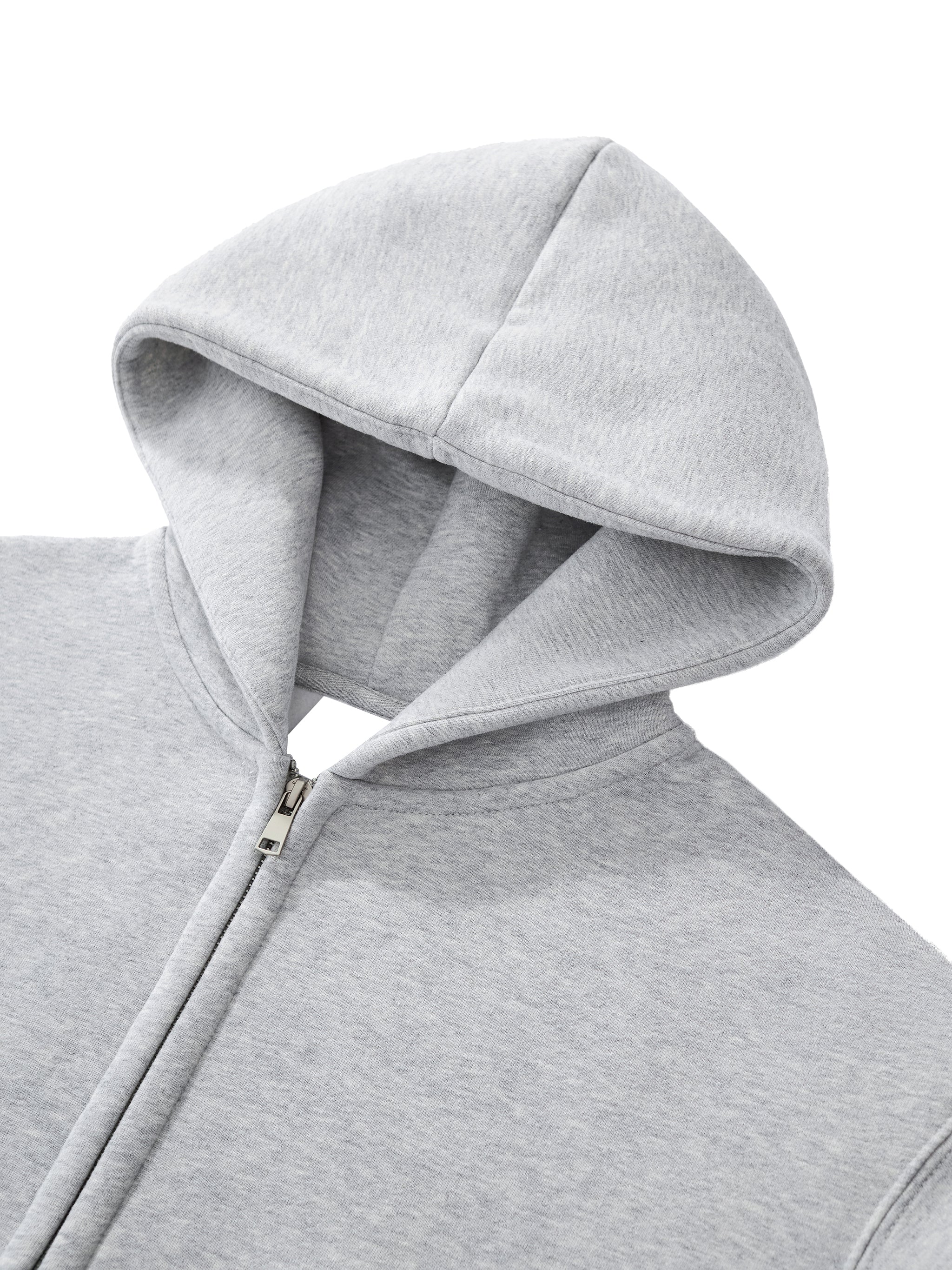 Womens Fleeced Zip-Up Cropped Hoodie