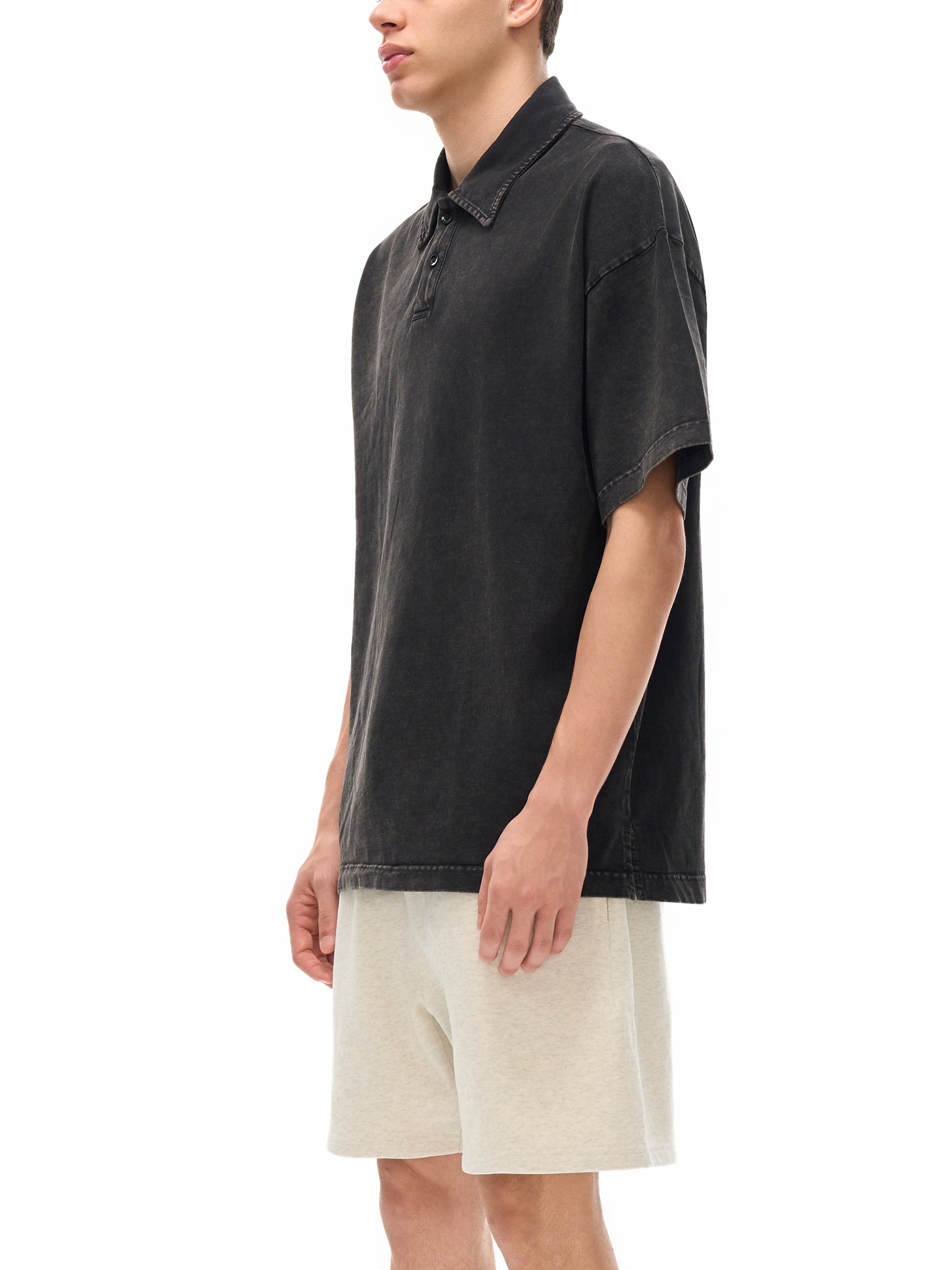 Caero Snow-Washed Polo T-Shirt