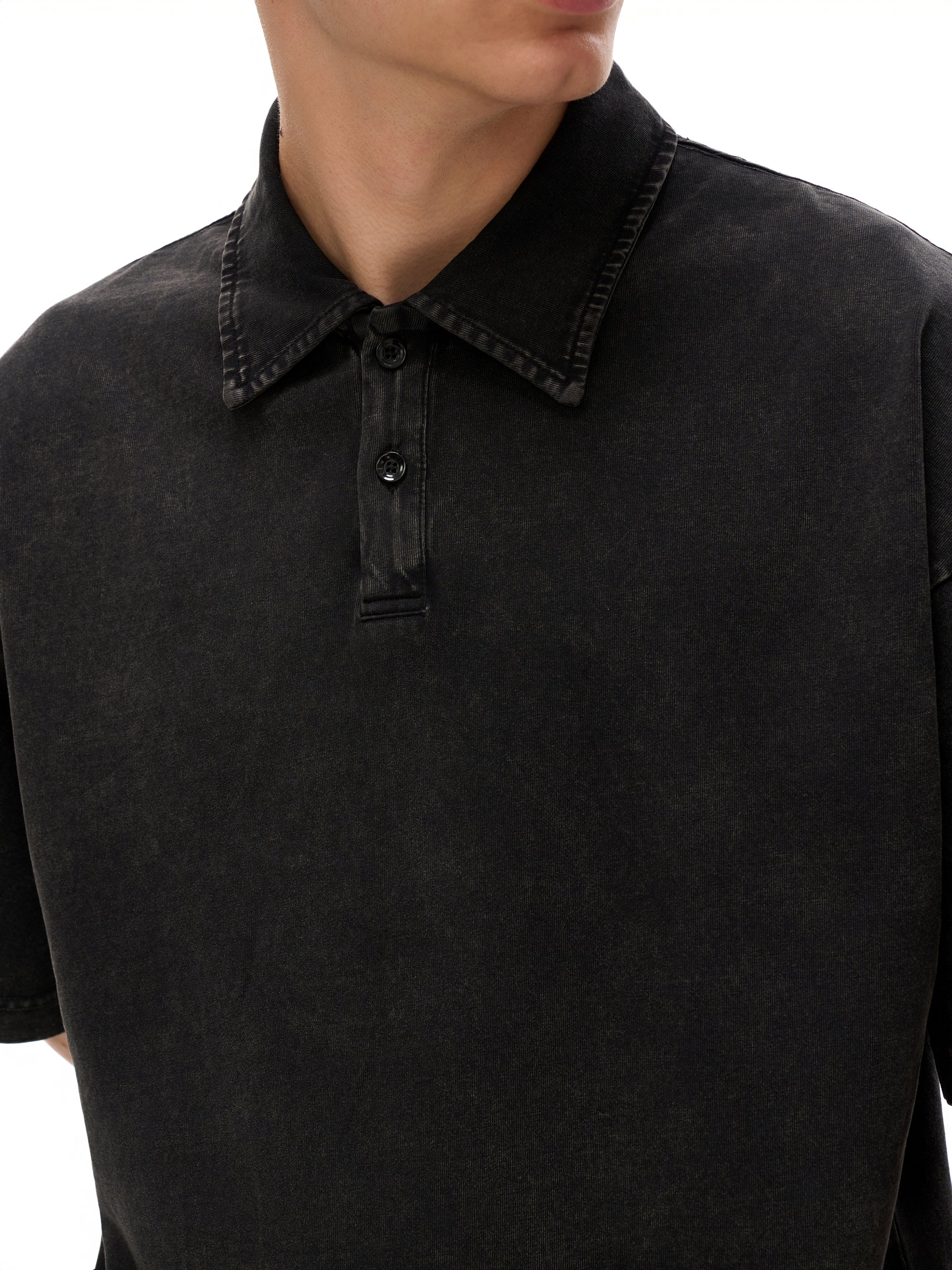 Caero Snow-Washed Polo T-Shirt