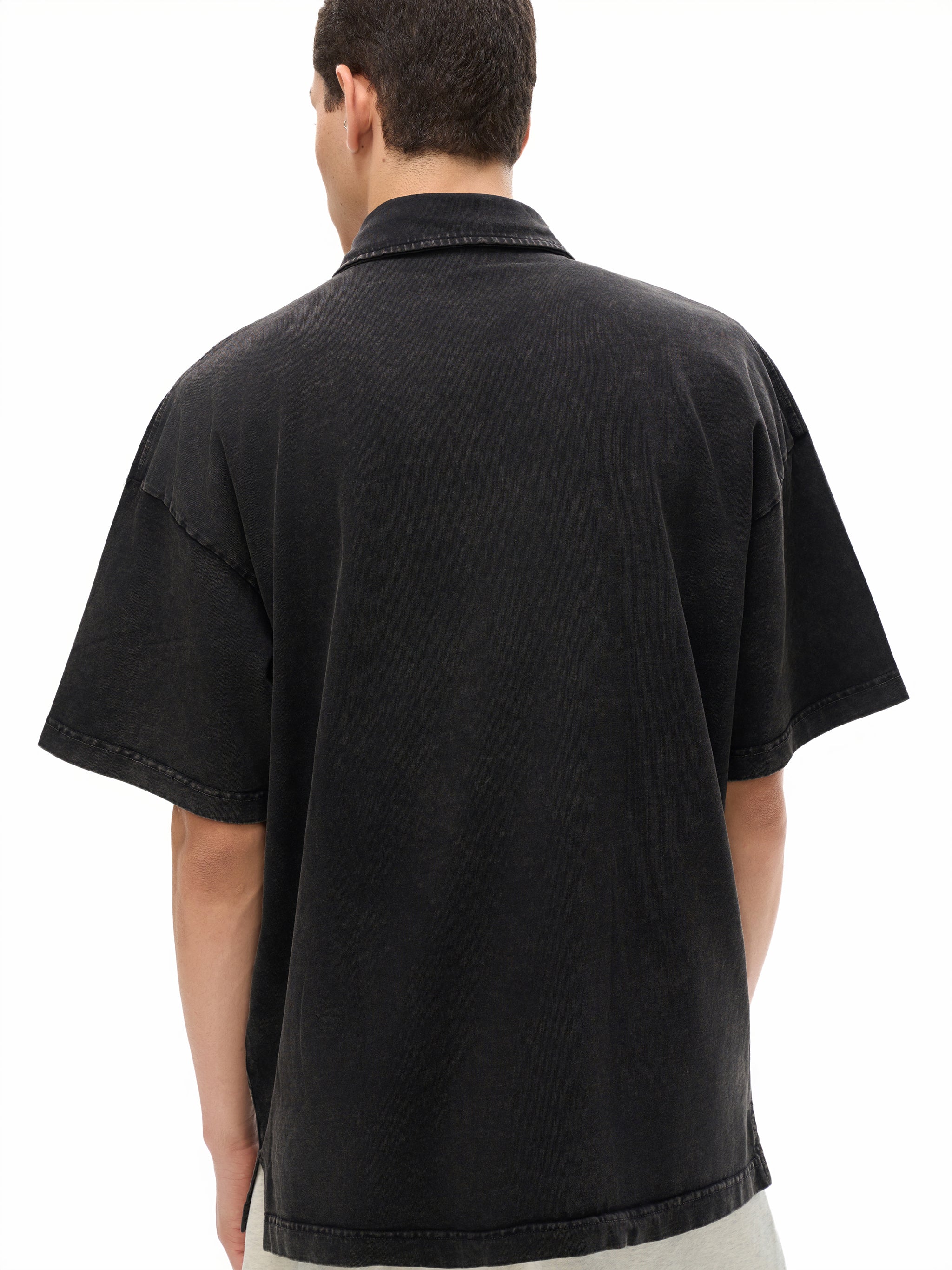 Caero Snow-Washed Polo T-Shirt