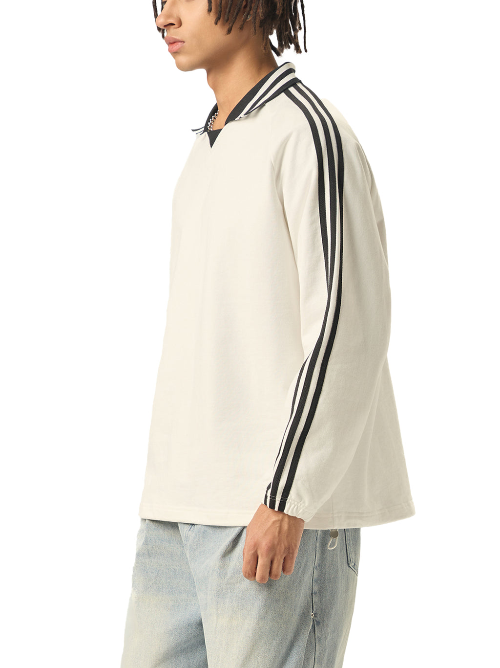 Lapel Collar Sweatshirt
