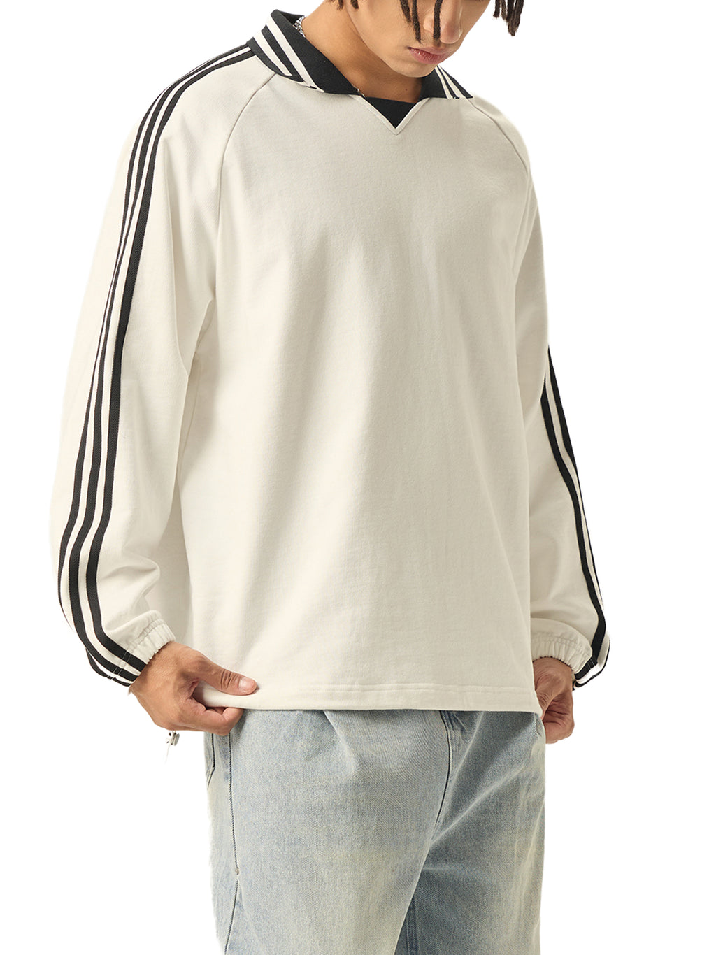 Lapel Collar Sweatshirt