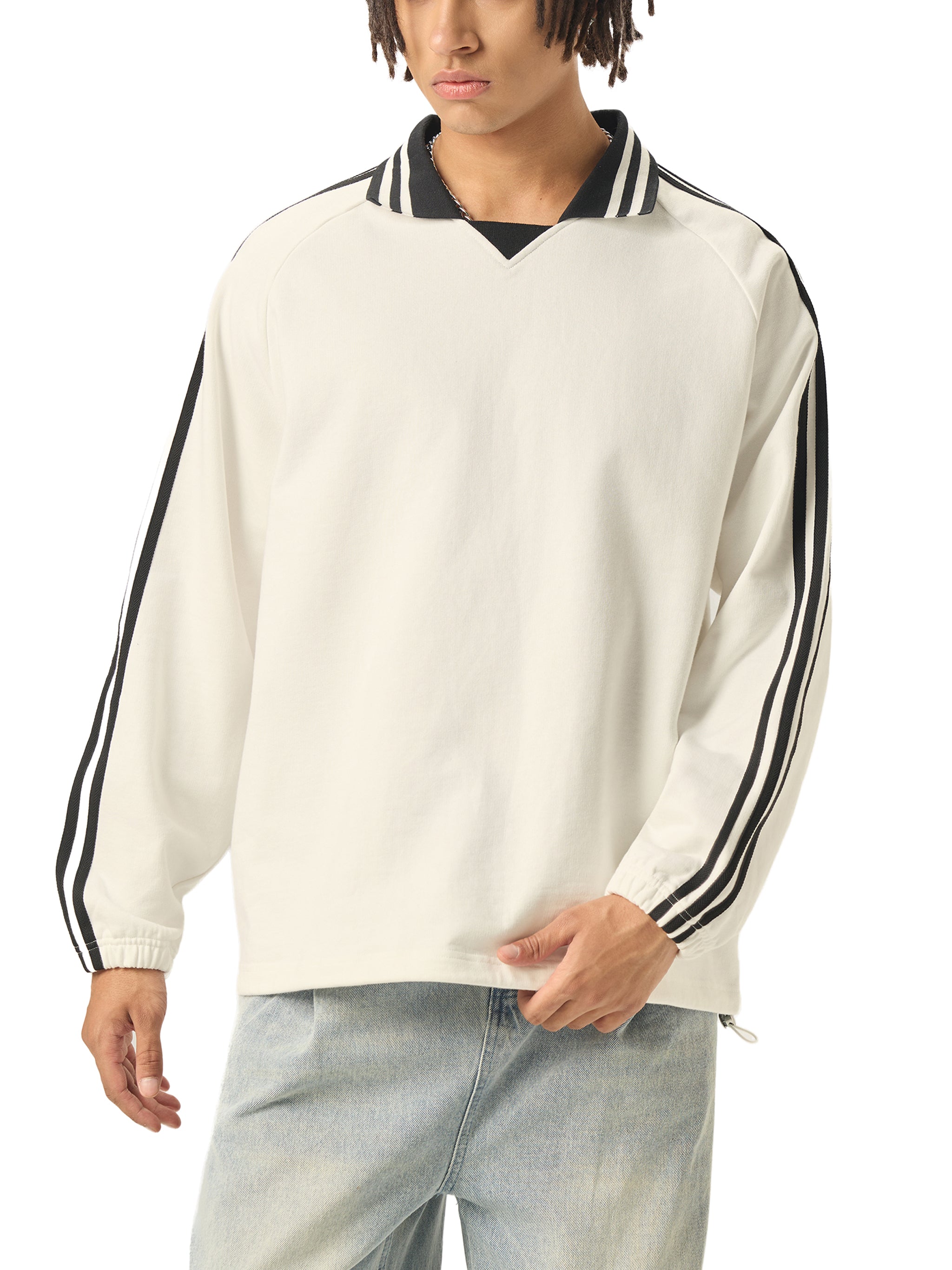 Lapel Collar Sweatshirt