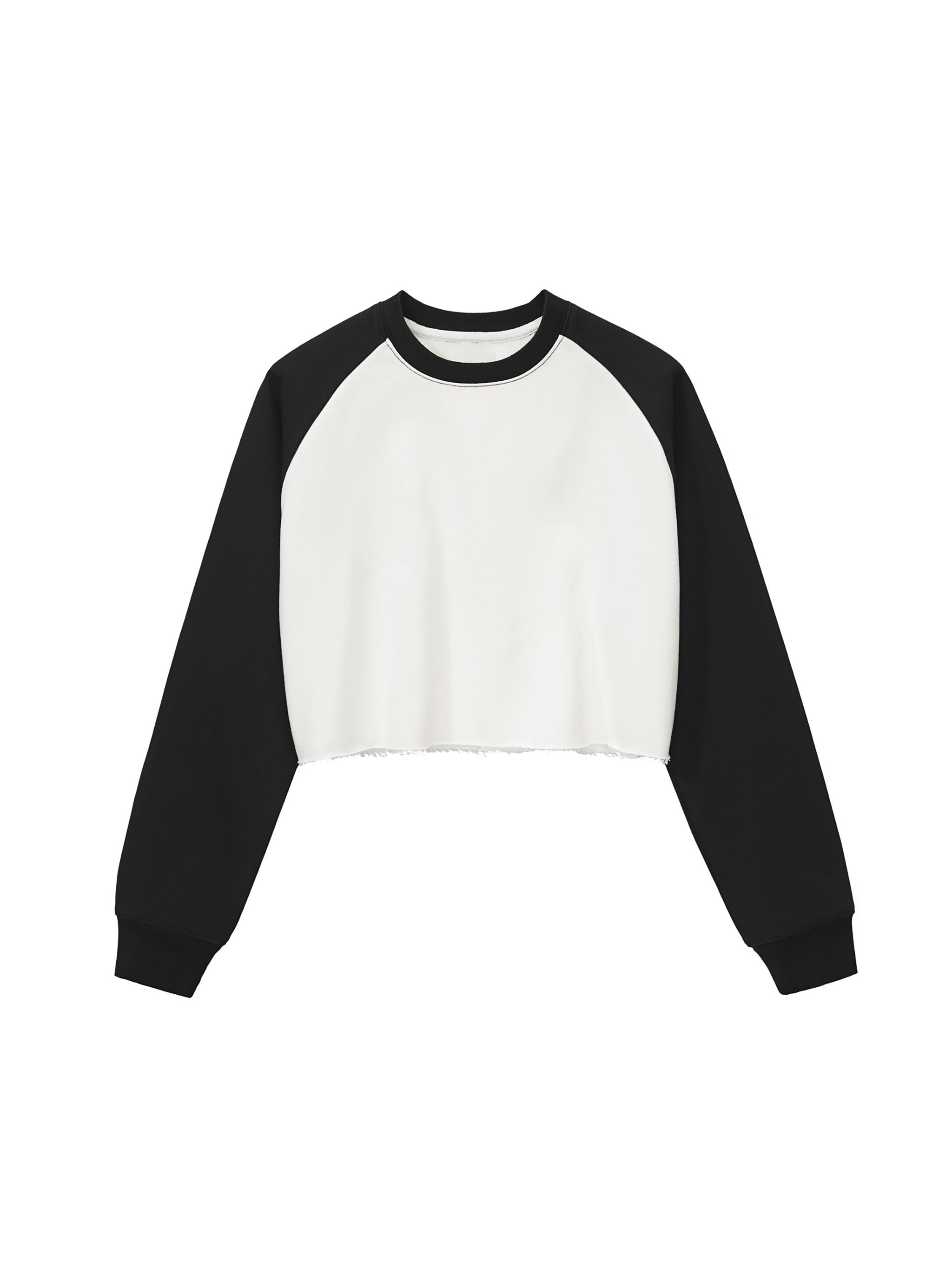 Raw-Hem Crop Sweatshirt