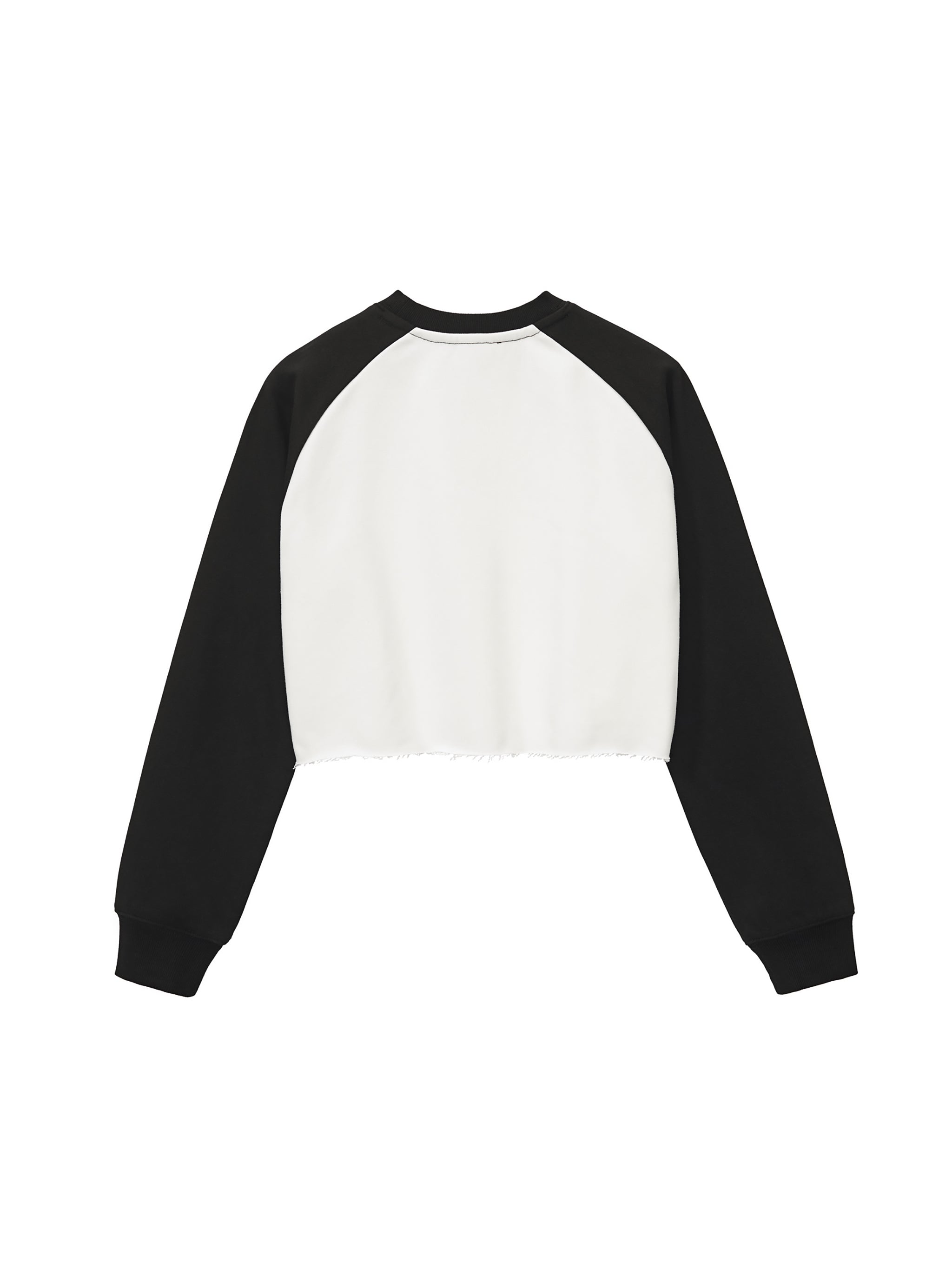 Raw-Hem Crop Sweatshirt