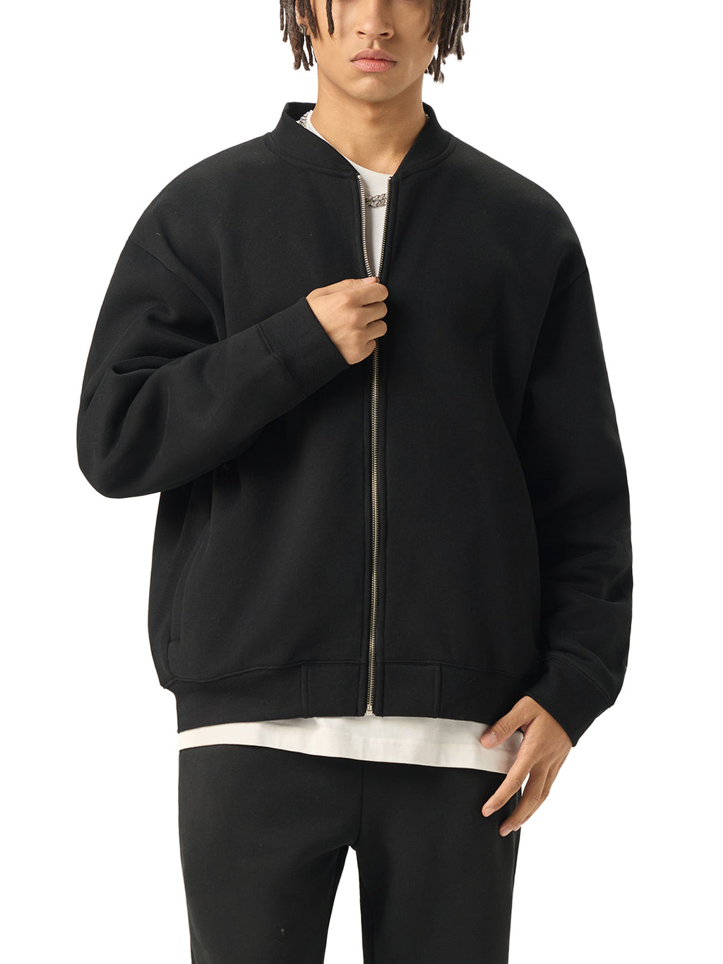 Essential Zip-Up Fleeced Jacket
