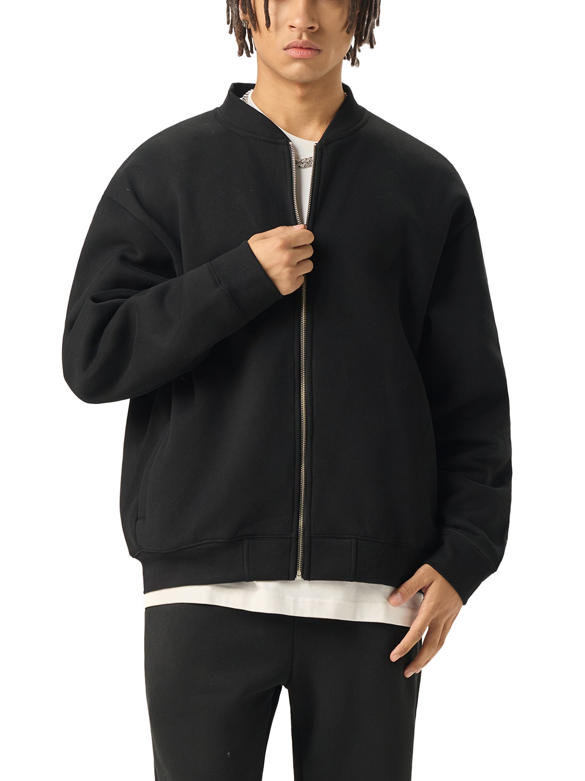 Essential Zip-Up Fleeced Jacket