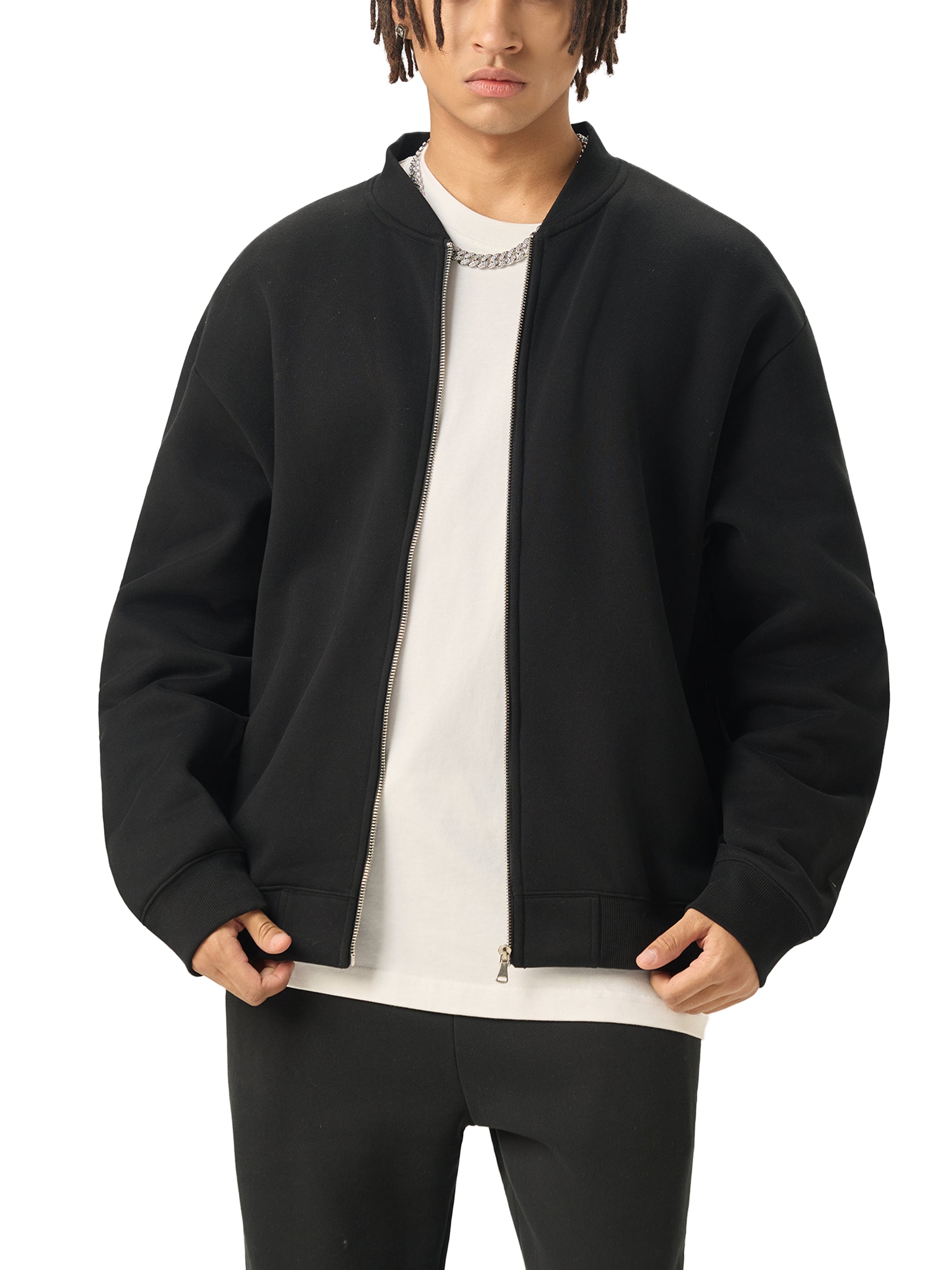 Essential Zip-Up Fleeced Jacket