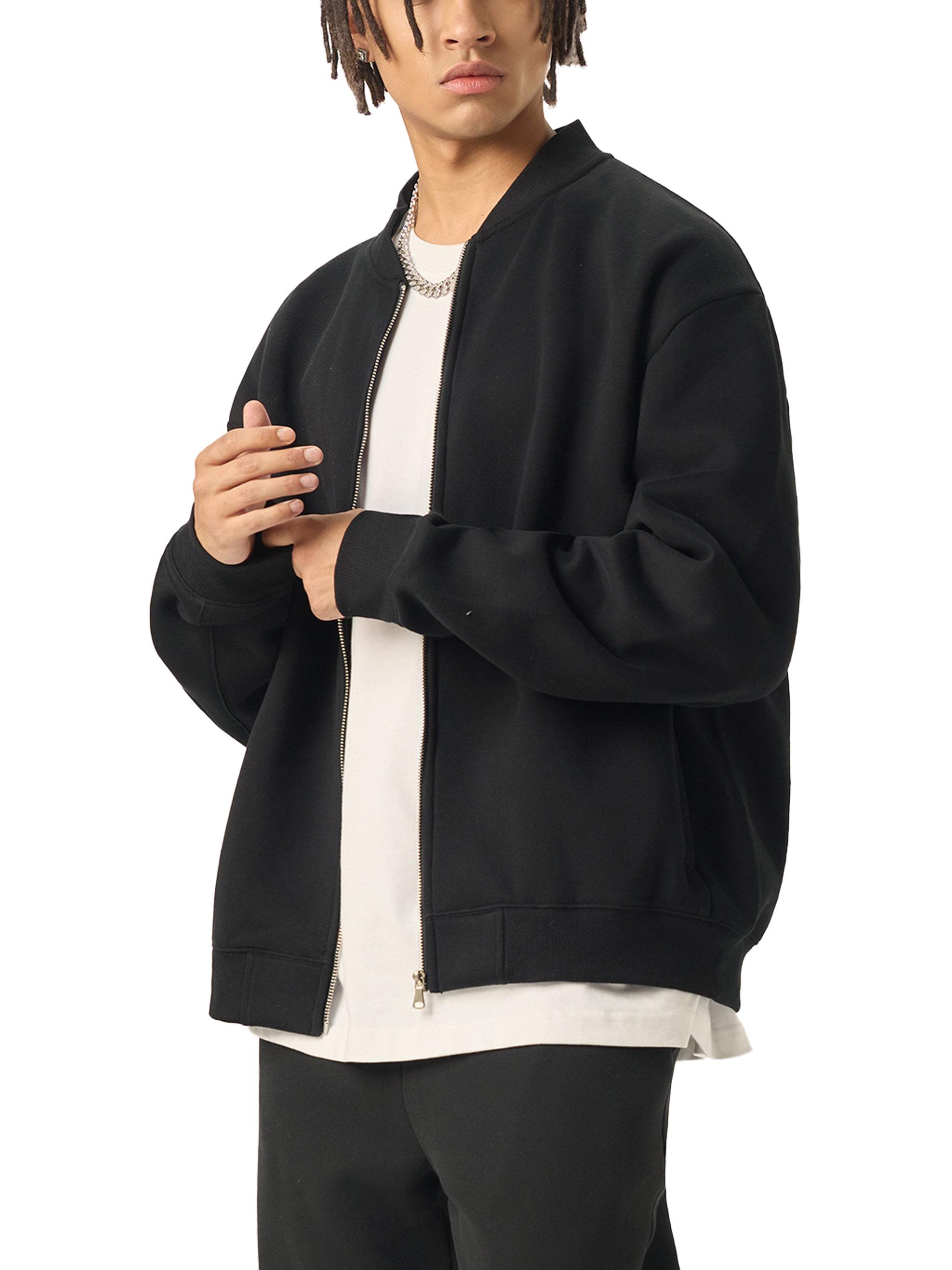 Essential Zip-Up Fleeced Jacket