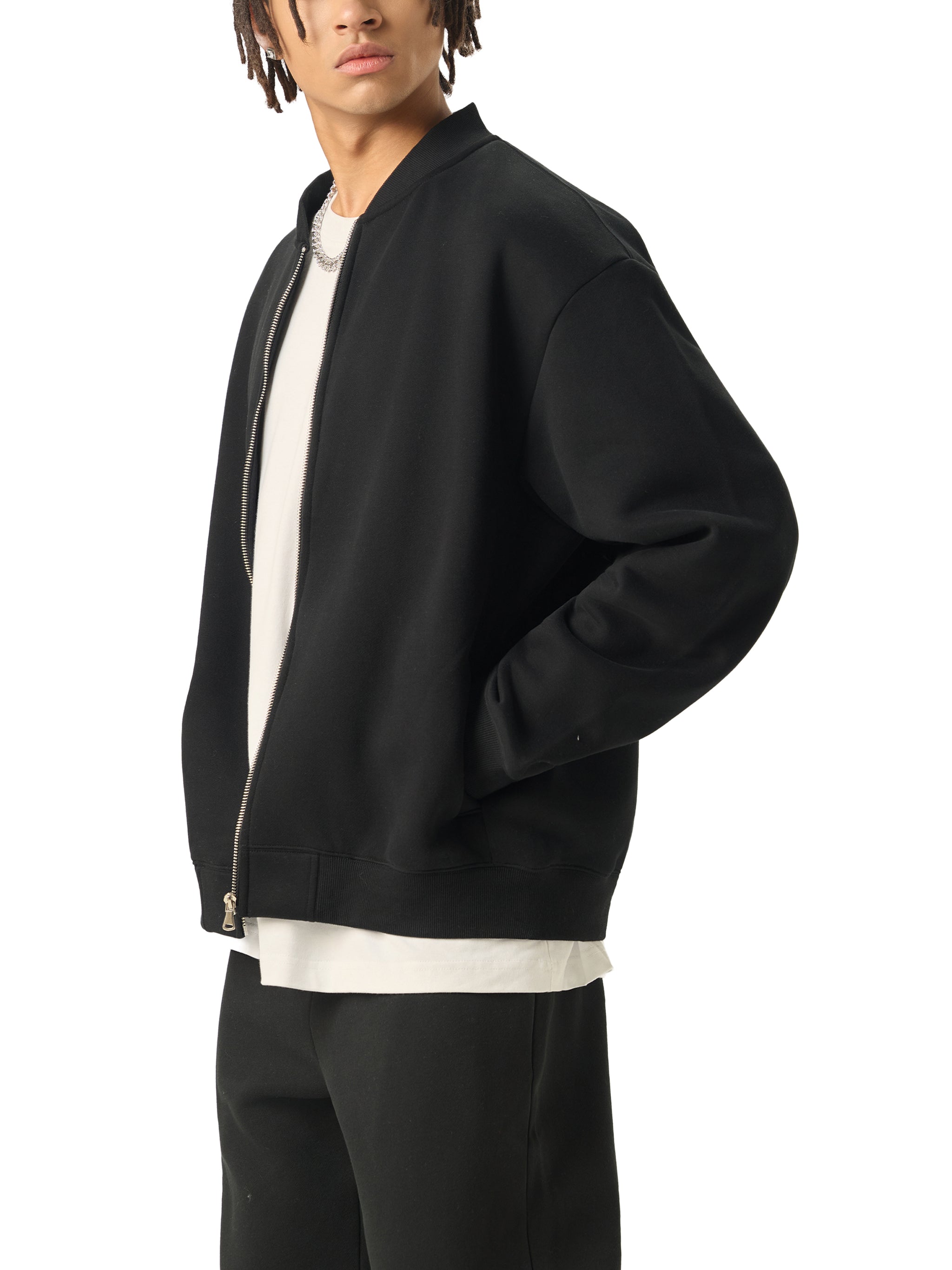 Essential Zip-Up Fleeced Jacket